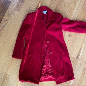 Red Peacoat Style Jacket